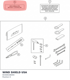 Diagram preview: WIND SHIELD USA (60308108000)