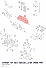 Diagram preview: CARRIER FOR ROADBOOK BRACKET UPPER PART (A58012091500)