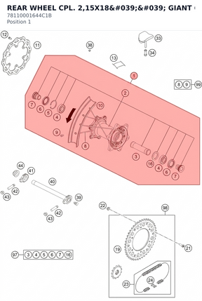 Diagram preview: REAR WHEEL CPL. 2,15X18'' GIANT 6D (78110001644C1B)