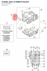Diagram preview: O-RING 10X1.8 HNBR70 BLACK (0377101018000)