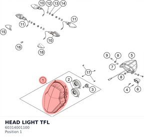 Diagram preview: HEAD LIGHT TFL (60314001100)