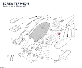 SCREW TEF M5X45 77056198B diagram position