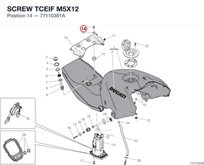 SCREW TCEIF M5X12 77110381A diagram position