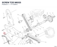 SCREW TCEI M6X35 77112281A diagram position