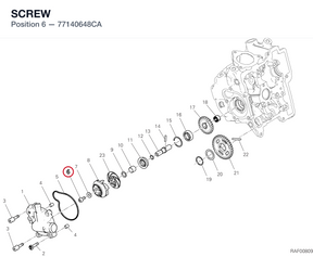 SCREW 77140648CA diagram position