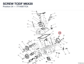 SCREW TCEIF M6X20 77140677CA diagram position