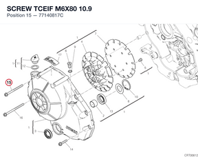 SCREW TCEIF M6X80 10.9 77140817C diagram position