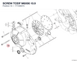 SCREW TCEIF M6X90 10.9 77140837C diagram position