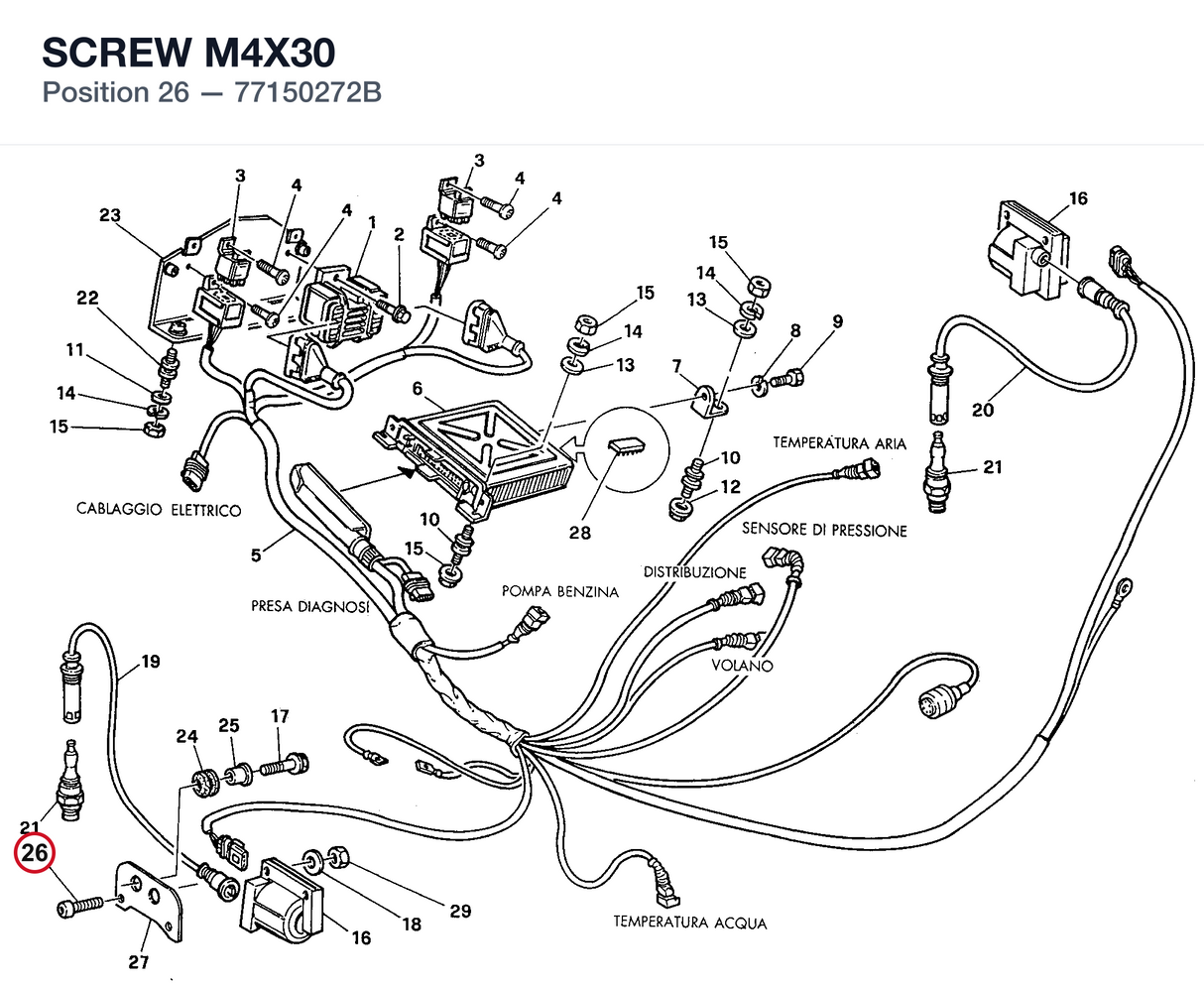 SCREW M4X30