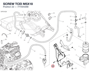 SCREW TCEI M5X18 77150428B diagram position