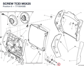 SCREW TCEI M5X25 77150458B diagram position
