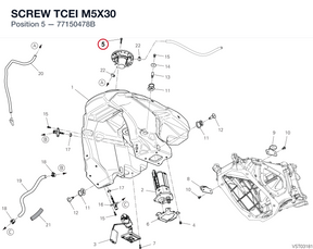 SCREW TCEI M5X30 77150478B diagram position