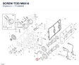SCREW TCEI M6X16 77150650Z diagram position