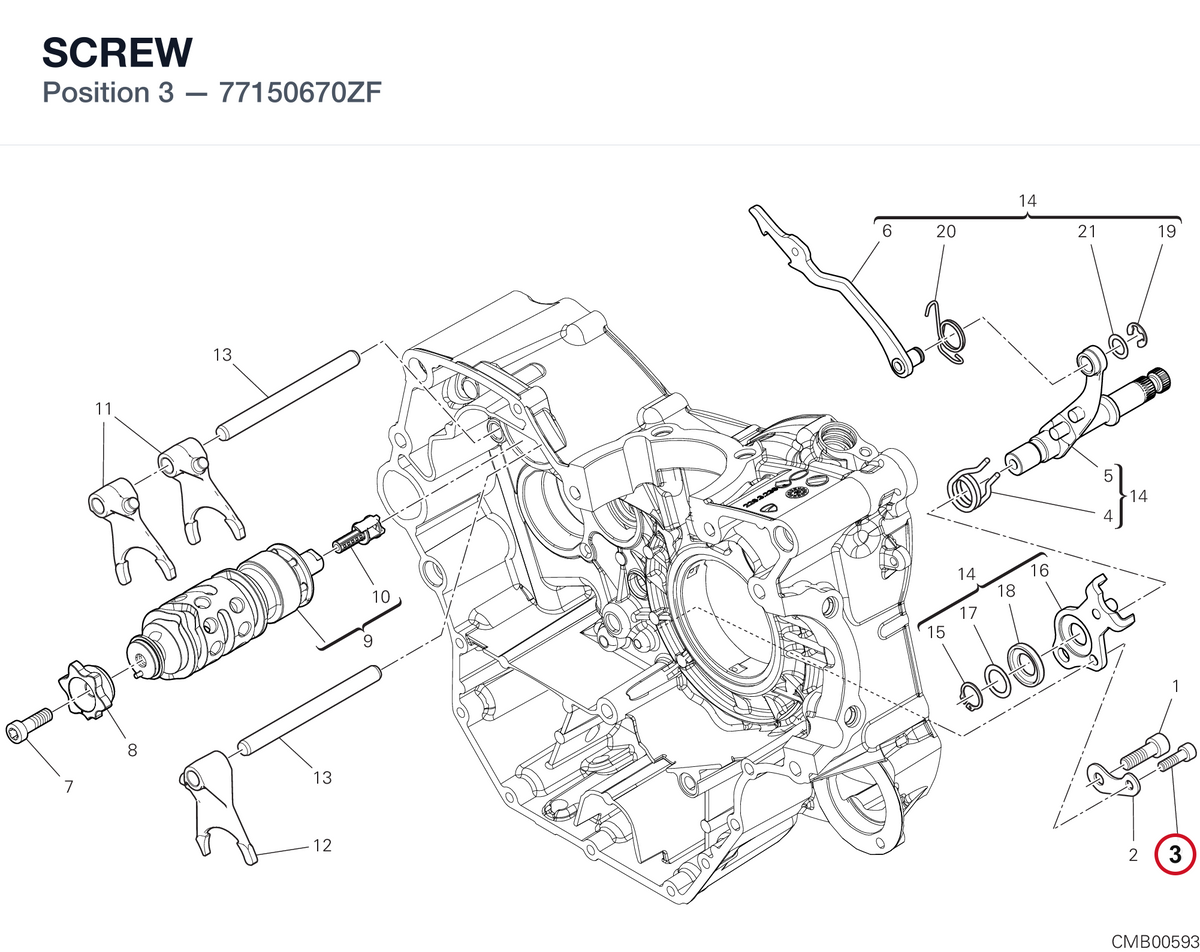 SCREW 77150670ZF diagram position