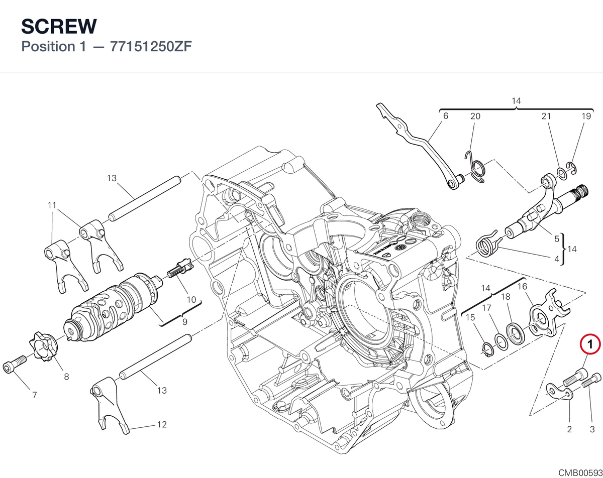 SCREW 77151250ZF diagram position