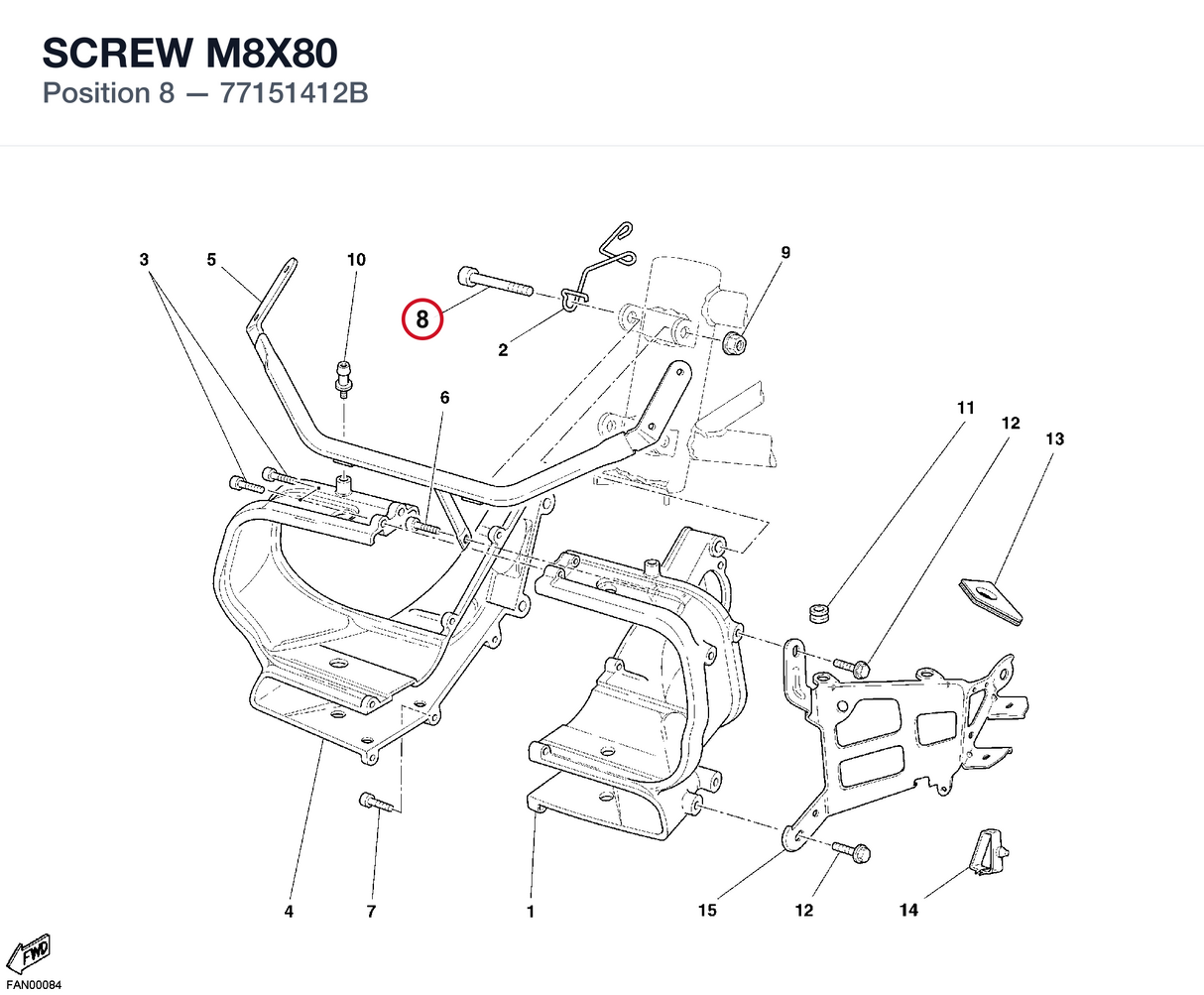 SCREW M8X80
