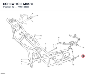SCREW TCEI M8X80 77151418B diagram position