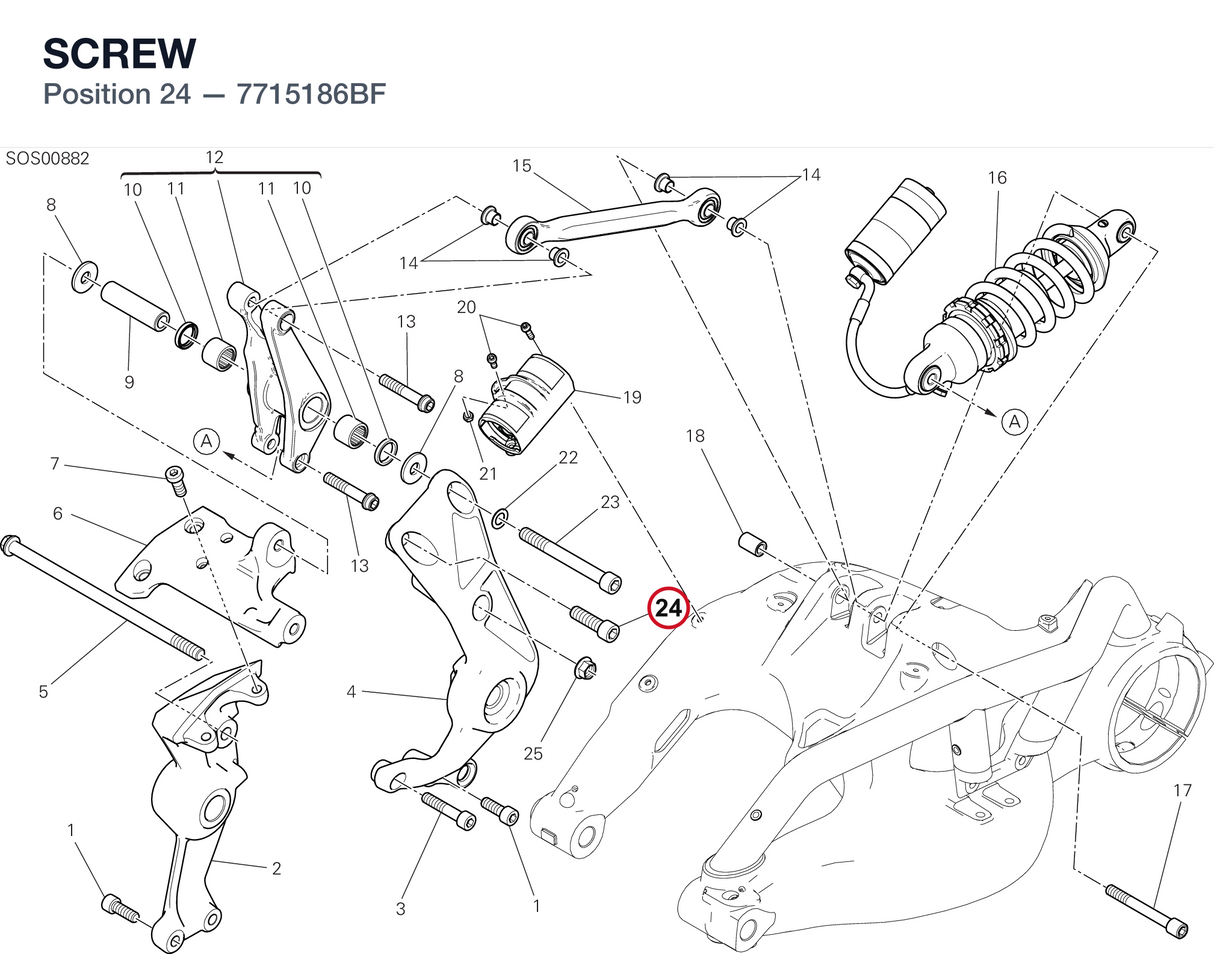 SCREW 7715186BF diagram position