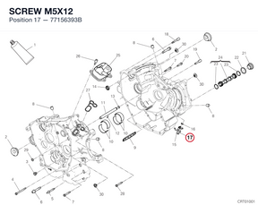 SCREW M5X12 77156393B diagram position
