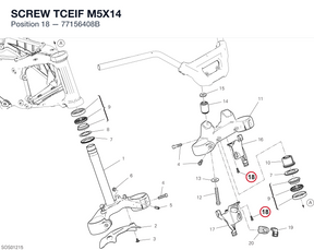 SCREW TCEIF M5X14 77156408B diagram position