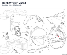 SCREW TCEIF M5X50 77156518B diagram position