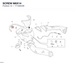 SCREW M6X14 77156642B diagram position