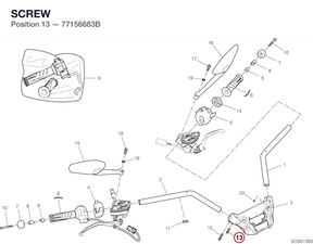 SCREW 77156683B diagram position