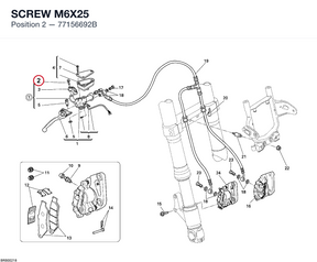 SCREW M6X25 77156692B diagram position