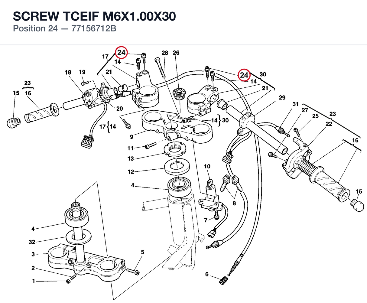SCREW TCEIF M6X1.00X30