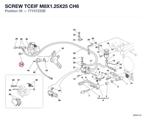 SCREW TCEIF M8X1.25X25 CH6 77157232B diagram position