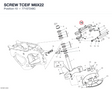 SCREW TCEIF M8X22 77157248C diagram position