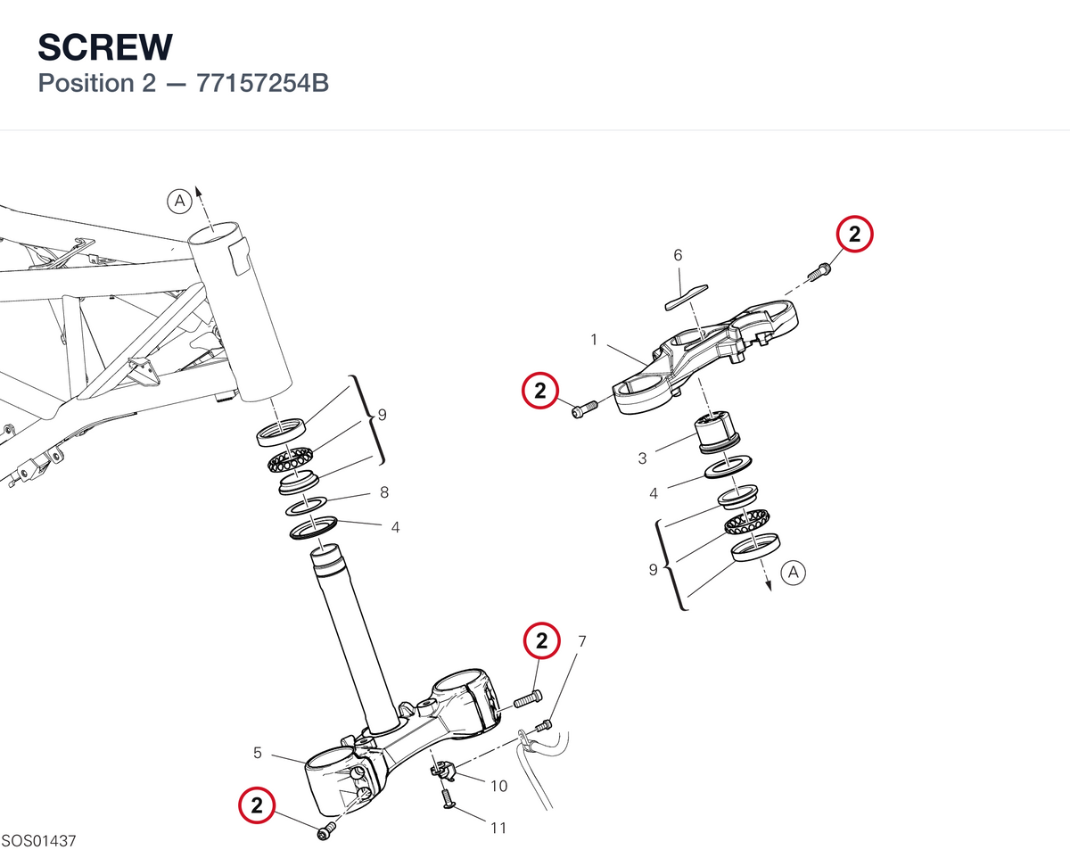 SCREW 77157254B diagram position