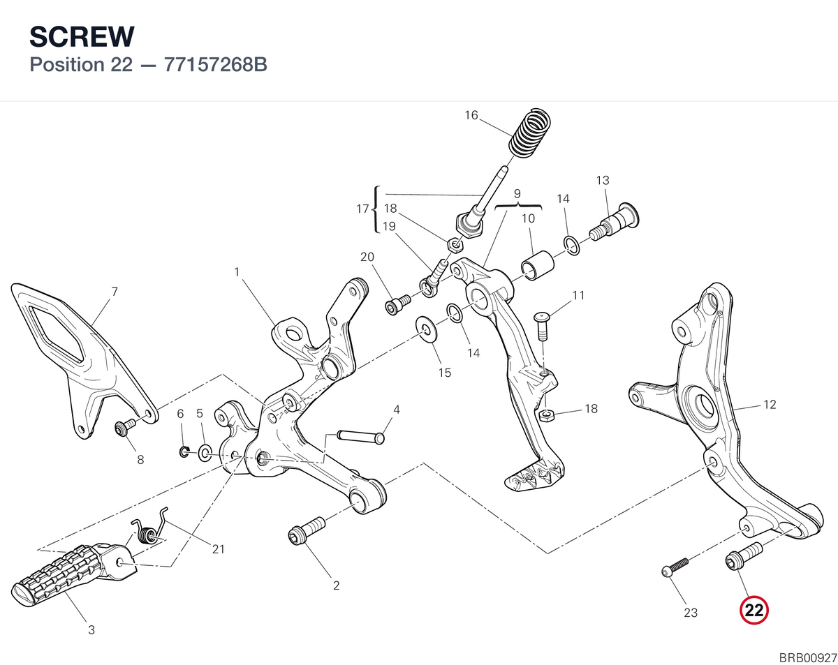 SCREW 77157268B diagram position