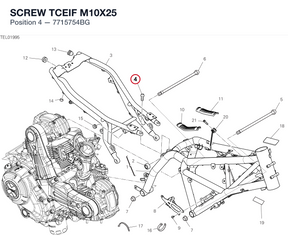 SCREW TCEIF M10X25 7715754BG diagram position