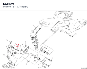 SCREW 7715937BG diagram position