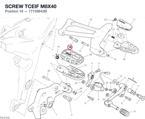 SCREW TCEIF M8X40 77159643B diagram position