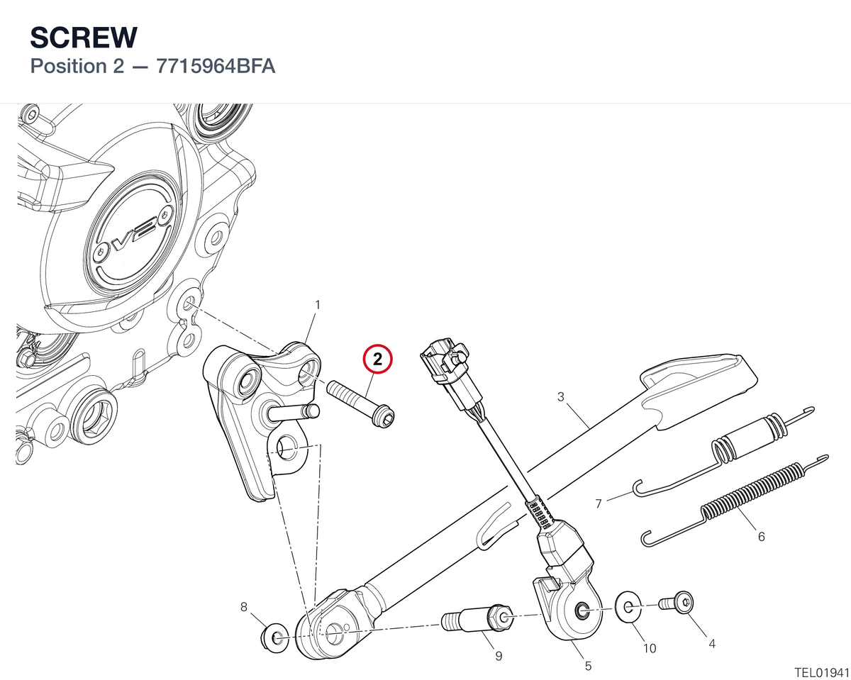 SCREW 7715964BFA diagram position