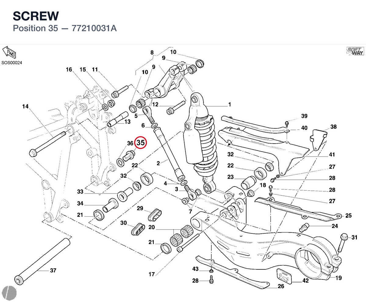 SCREW 77210031A diagram position