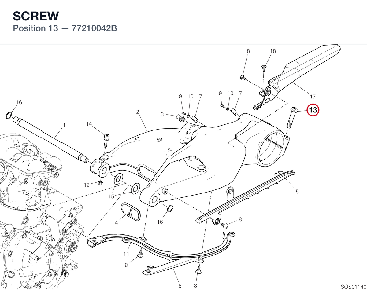 SCREW 77210042B diagram position