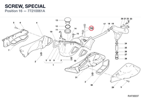 SCREW, SPECIAL 77210061A diagram position