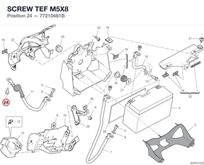 SCREW TEF M5X8 77210461B diagram position