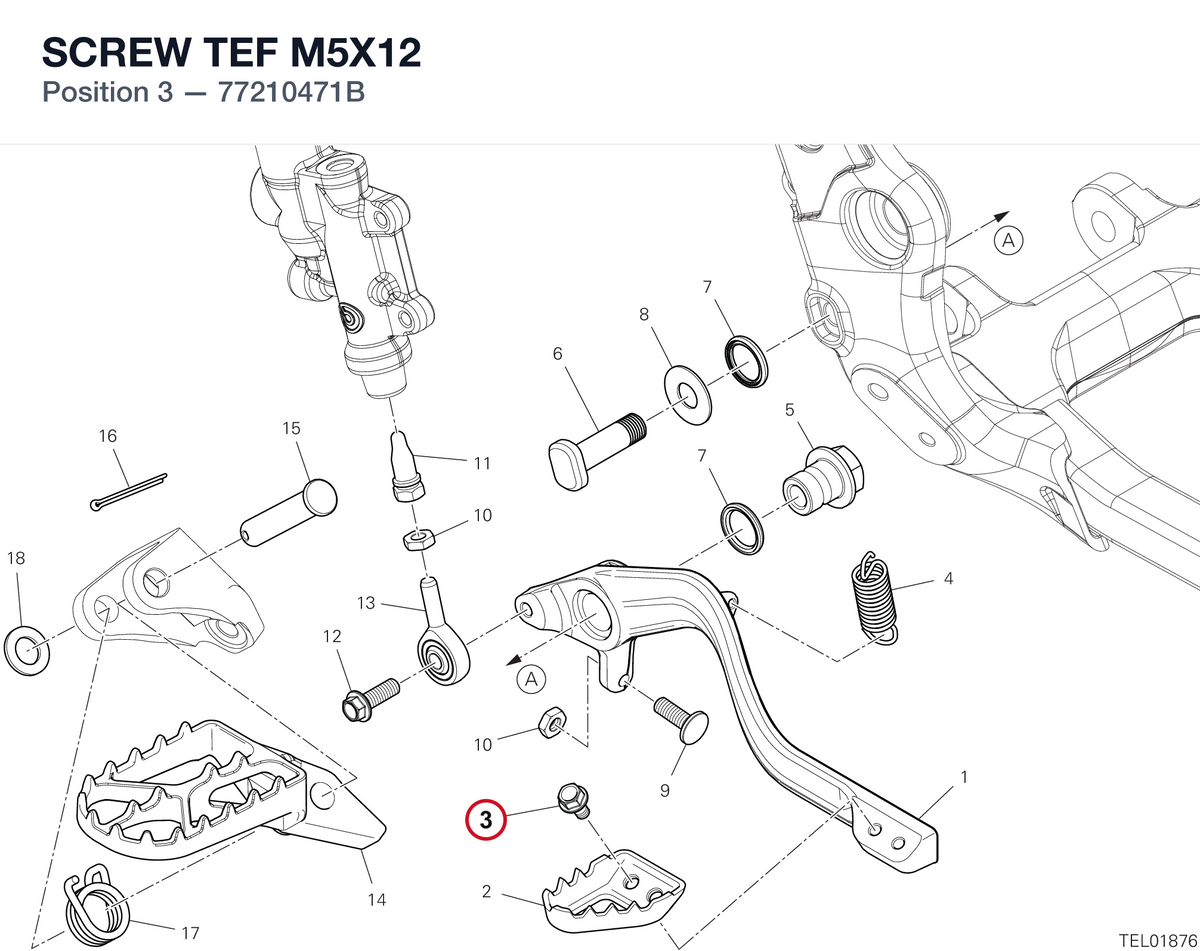 SCREW TEF M5X12 77210471B diagram position