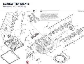 SCREW TEF M5X16 77210621A diagram position