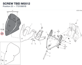SCREW TBEI M5X12 77210881B diagram position