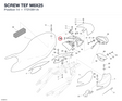 SCREW TEF M8X25 77210911A diagram position