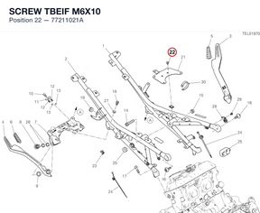 SCREW TBEIF M6X10 77211021A diagram position