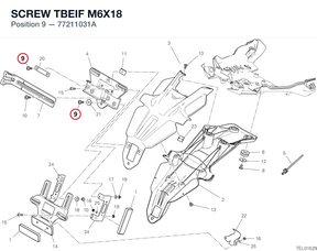 SCREW TBEIF M6X18 77211031A diagram position