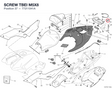 SCREW TBEI M5X8 77211041A diagram position