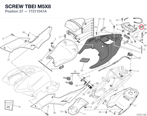 SCREW TBEI M5X8 77211041A diagram position