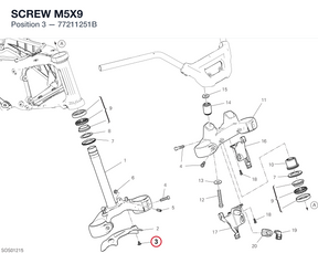 SCREW M5X9 77211251B diagram position